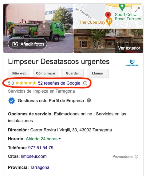 Limpseur reseñas google